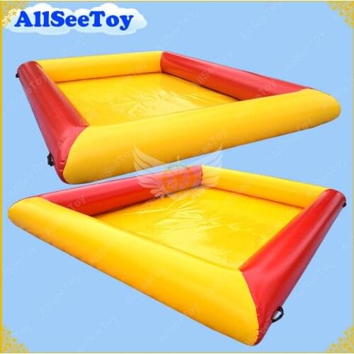 4m by 3m Red and Yellow Inflatable Water Pool for Kids,0.6mm PVC Tarpaulin Material Soap Pool