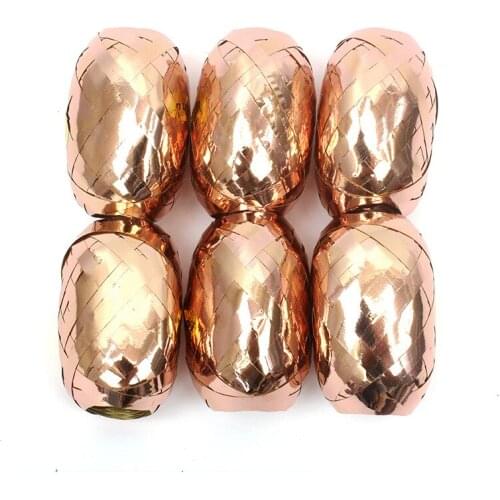 6Pcs/Lot Balloon rose gold Ribbon 5MM X 10M Party Wedding Gifts for FOIL ballon rope Party Decoration DIY Accessories Streamers