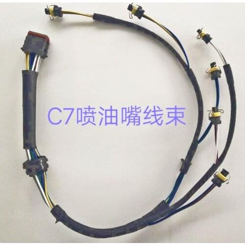 For Excavator Accessories Carter 324d / 325d / 329d C7 EFI Engine Fuel Injection Nozzle Harness 222-5917