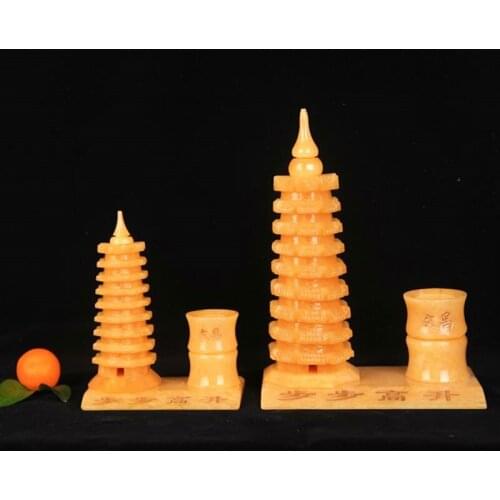 Natural Topaz brush tower of Wenchang will be promoted step by step student gifts crafted school