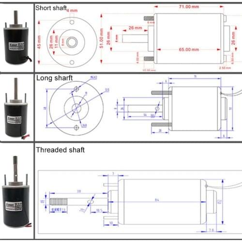 Bringsmart 3420 DC Motor 12v Reversible 30W High Speed 3000rpm Micro electric motor 24 volt 6000rpm mini parts for Robot toys