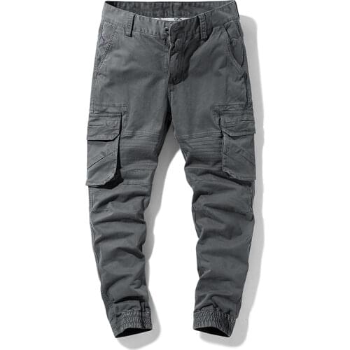 New Style Pants Mens Casual Overalls Youth Popular Trousers Mens Micro Stretch Multi-pocket Pants