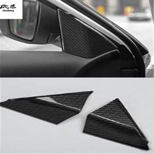 2pcs/lot ABS carbon fiber grain A pillar speaker decoration cover for 2017-2018 Renault Koleos