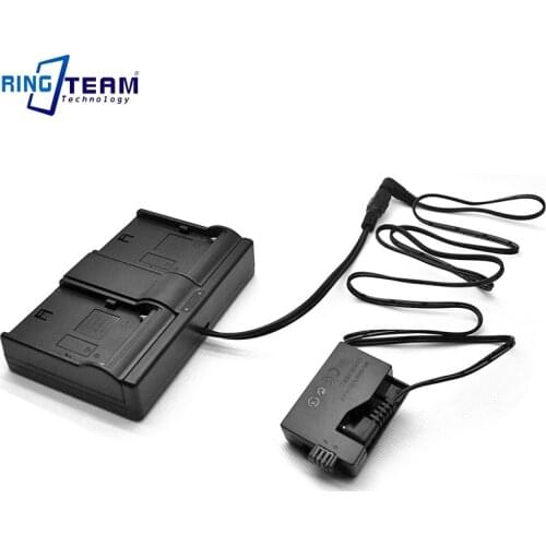 Dual Channel Battery Power Adapter + LP-E5 DR-E5 DC Coupler for Canon Cameras EOS Rebel XSi XS T1i 450D 500D 1000D Kiss F X2 X3