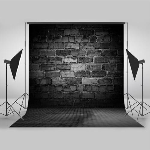 Mocsicka Black Brick Wall Professional Backdrop Photography Retro Adult Child Birthday Art Photo Props Studio Booth Background