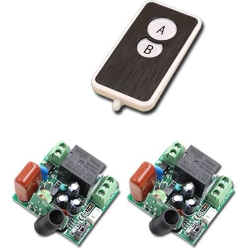 Square Mini Size RF Wireless Remote Control Switch System 1Transmitter & 2Receiver with Buttons Good Quality 315/433mhz