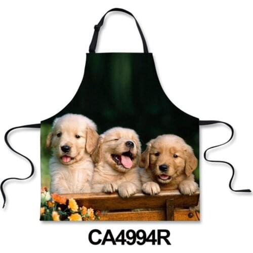 Cute Husky Dog 3d Print Aprons For Women Man Chef Cooking Cleaning Accessories Bbq Aprons Ladies Adult Kitchen Adjustable Apron