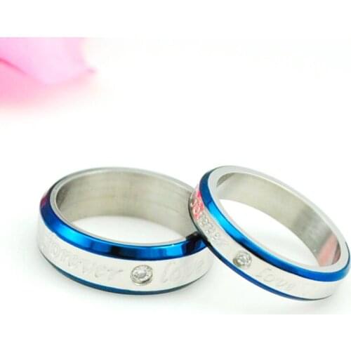Moorvan Men & Women " forever love " stainless steel rings, bride bridegroom couple jewelry for wedding ring VR001