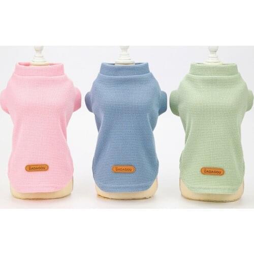 Pet Clothing Summer Thin Refreshing And Leisure Lattice Breathable Puppy Clothes Shiba Inu Corgi French Bulldog S-XXL