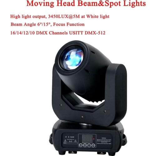 Professional 250W High Output LED DMX Gobo Moving Head Beam&Spot Light Club DJ Stage Lighting Party Disco Moving Heads Light