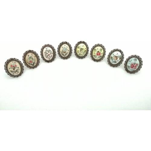 Adjustable ring with decorative tile stone ring rings rings for women gothic jewelry jewelery vintage valentines day gift tile