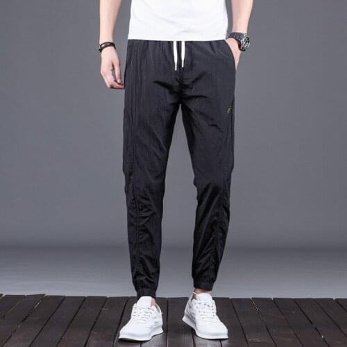 Ymwmhu 2020 New Arrival Mens Pants Loose Thin Summer Sport Trouser Male Solid Fashion Streetwear Male Pant Plus Size