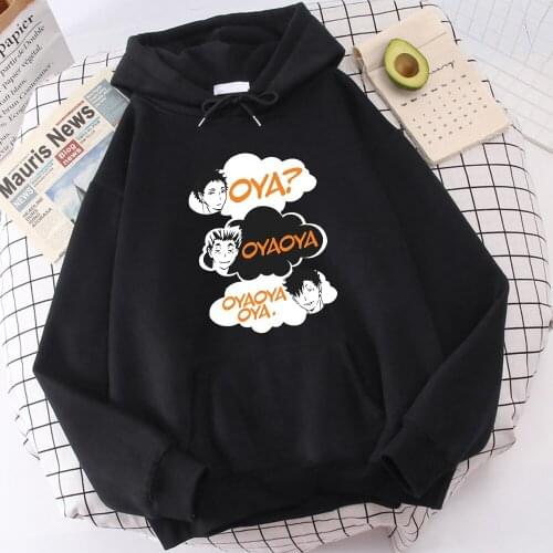 Hoody Oya Oya Oya Haikyuu Anime Japanese Print Man Rock Sweatshirt Fashion Street Mens Hoodie Warm Harajuku Long Sleeve Clothes