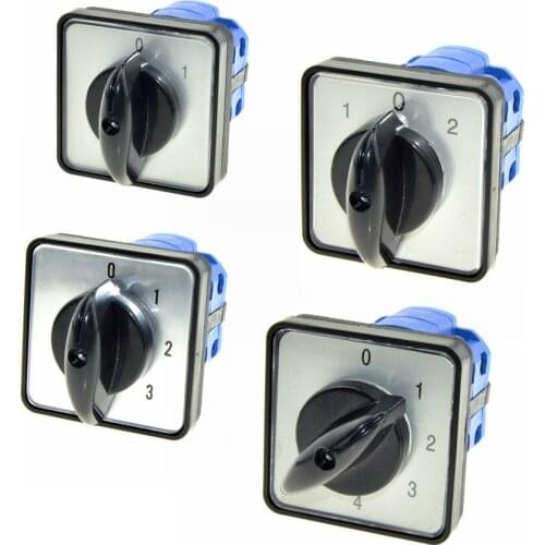 Ui 660V Ith 20A 8Terminals 2-5Positions ON,OFF Normally Open, Closed Rotary Contarol Switches Cam Universal Combination Switch