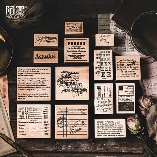 Vintage Daily Planner English letters decoration stamp wooden rubber stamps for scrapbooking stationery DIY craft standard stamp