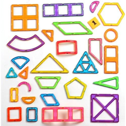 1 PCS standard size Magnetic Building Blocks 24 different types Kids Educational Toys Plastic DIY Blocks toys