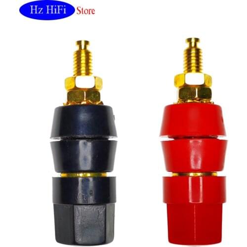1pcs High quality Red Black Banana plugs Couple Terminals Amplifier Terminal Binding Post Banana Speaker Plug Jack