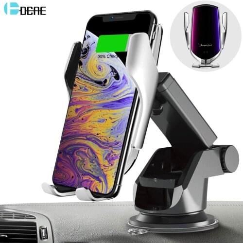 10W Qi Wireless Charging Car Charger Automatic Phone Holder Air Vent Phone Mount For iPhone 11 Pro XS XR X 8 Samsung S20 S10 S9