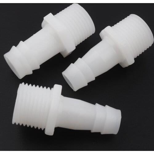 100pcs/lot G3/4 Male Thread To 10~25mm PE Straight Connectors Drip Irrigation Hose Joints Aquarium Fish Tank Air Pump Adapter