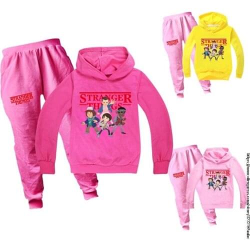 Kids Clothes Hoodies Pants 2pcs Sets Long Sleeve Toddler Girl Stranger Things Outfits Sweatshirt Tops Baby Clothing