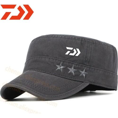2020 Dawa Hat Spring and Summer New Daiwa Mens Flat Cap Breathable Military Hat Outdoor Fishing Sunscreen Sun Sports Hat