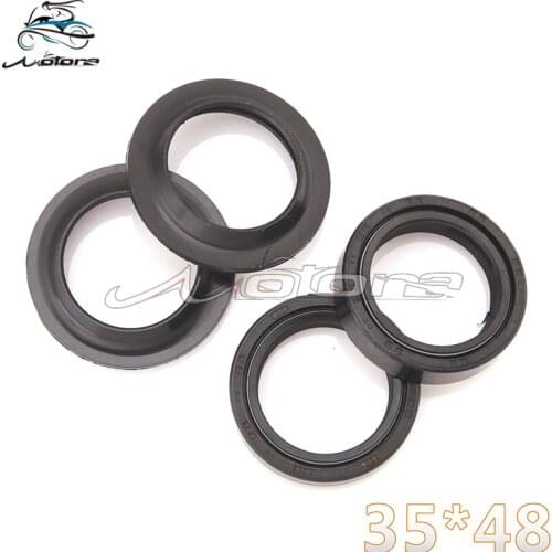 35*48 Motorcycle Front Fork Damper oil seal Dust cover For CBR250 CBR 14 NC17 VTZ250 DR200 S 86 87 88 96-09 FZR250 FZR 250
