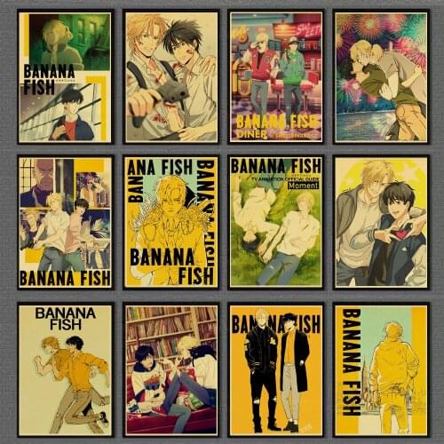 5D Diamond Painting Anime Banana Fish Retro Cross Stitch Kits Mosaic Embroidery Diy Home Decor Diamond Art Full Drill