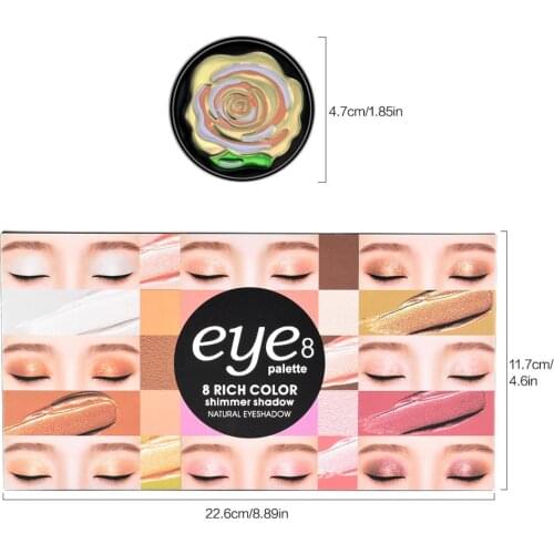 8 Colors Creamy Eyeshadow Gel Nature Earth Tone Smooth Eye Makeup Set