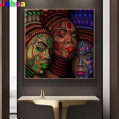 Tattoo Faces African Black Woman diy full square/round drill diamond painting 5d mosaic diamond embroidery gift Home decor