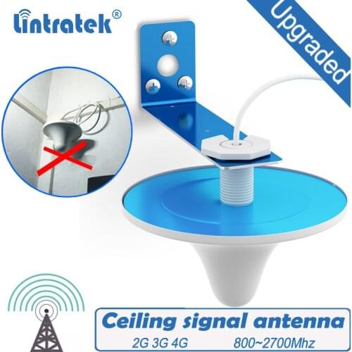 360° Signal Antenna for GSM WCDMA UMTS and 4G LTE Signal Repeater Booster Omnidirectional Ceiling Antenna with 2m Cable N Male