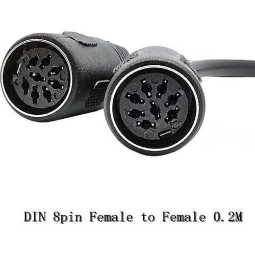 Din 8 Pin Female to Female Speaker Audio Cable 8pin-8pin 0.2m