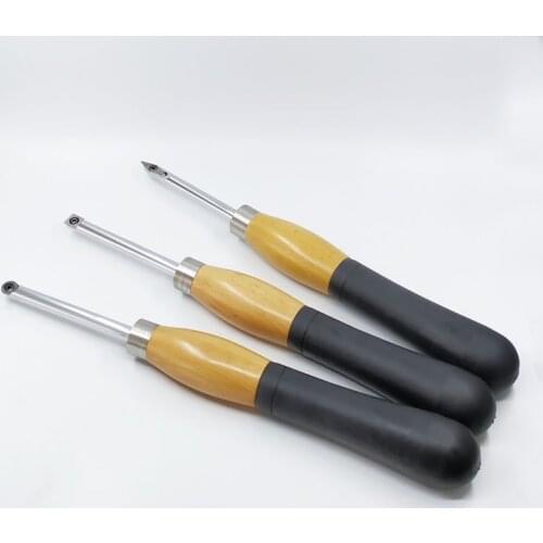 Wood Rubber Handle 3 Piece Set Woodworking Tool Changeable Tungsten Titanium Blade Woodworking Turning Tool