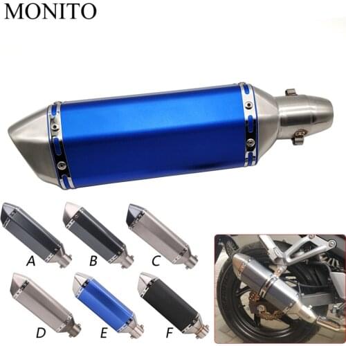 For YAMAHA tdm 850 mt125 mt03 mt01 mt 125 03 01 xt660 Motorcycle Carbon fiber exhaust escape Modified Exhaust Muffler