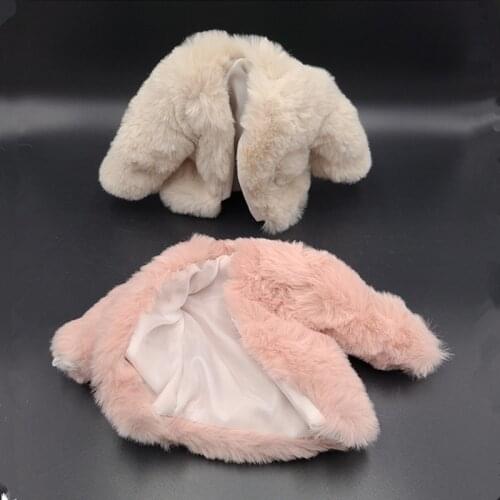 1 6 Scale Action Figure Doll Clothes Accessory Winter Plush Coat Short Fur Coat Pink Female Outerwear For Doll Outfit 12Inch