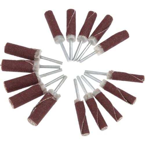 5Pcs 6/8/10mm Grinding Mounted Point 3mm Shank Abrasive Sanding Paper Grinding Head Sandpaper Polishing for Rotary Tool
