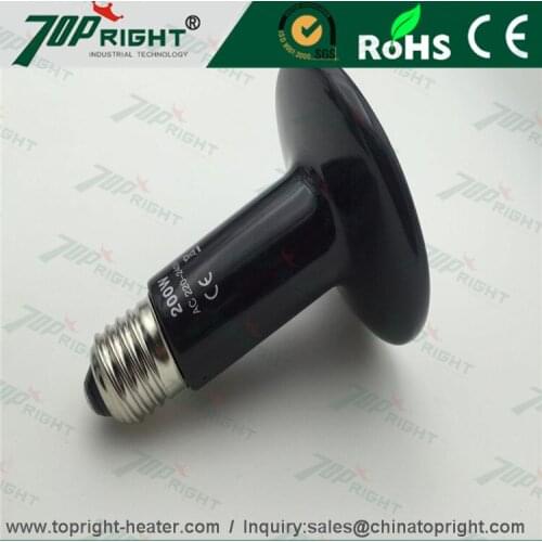 75x102mm 200W Infrared ceramic heat lamp for animal husbandry available