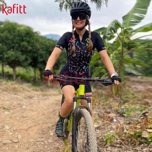 Kafitt 2021 Summer New Womens Triathlon Outdoor Sports Cycling Suit Suit Sexy Tight-fitting Stretch Cycling Suit Jumpsuit