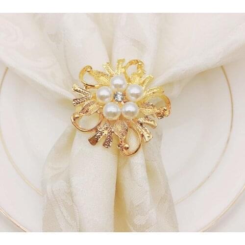 12/PCS gold napkin ring napkin ring hotel west table napkin buckle decorative soft outfit supplies