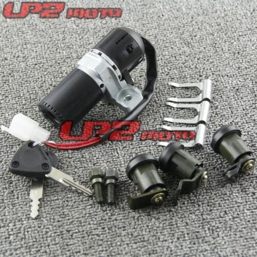 Ignition Switch Lock Kit Key Set for Honda FES125 FES150 Pantheon 98-02/FES250 Foresight (MF04/MF05) 97-15/ Peugeot SV 250 01-07