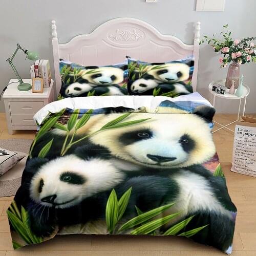 3d panda bedding set queen twin size duvet cover bed sheet pillow cases bed linen set