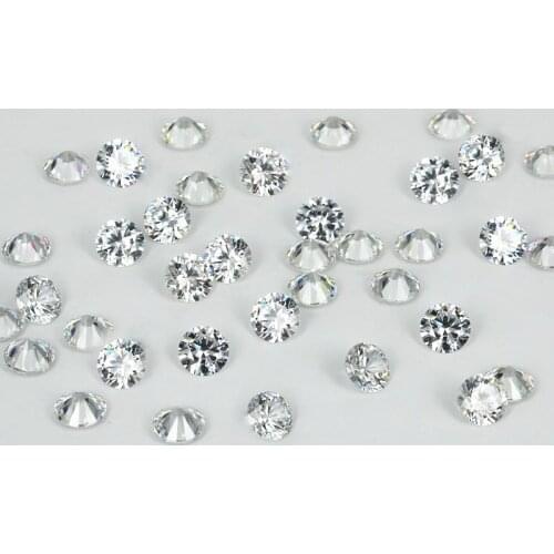 Crystal Clear Color Cubic Zirconia Stones Round Beads Supplies For Jewelry Beauty 3D Nails Art Backpack DIY Decorations 4-18mm