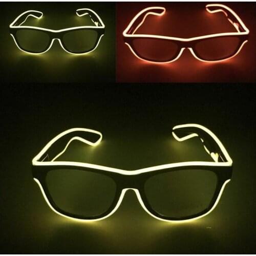 Twinkling Novelty Cosplay Show Night Club Dinner Party Props Gift LED Cold Light Eye Glasses Birthday Wedding Bar Christmas
