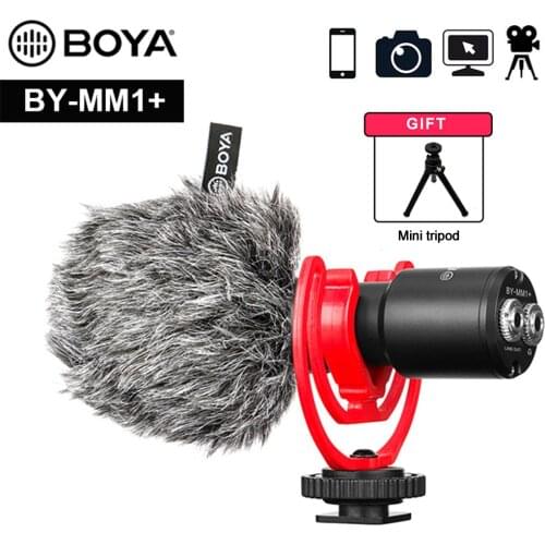 BOYA BY-MM1 Cardioid Shotgun Microphone Kit Vlog Video Live Gaming Studio Mic System for iPhone Android Smartphones Mac