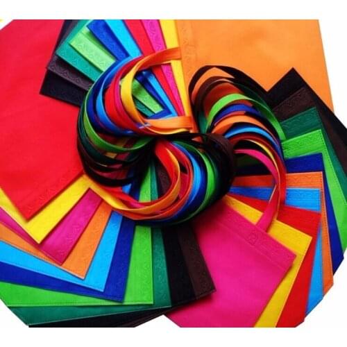 20pcs 32*38*10cm gift advertisement Reusable non woven shopping bags recyle supermarket non woven bags with handles