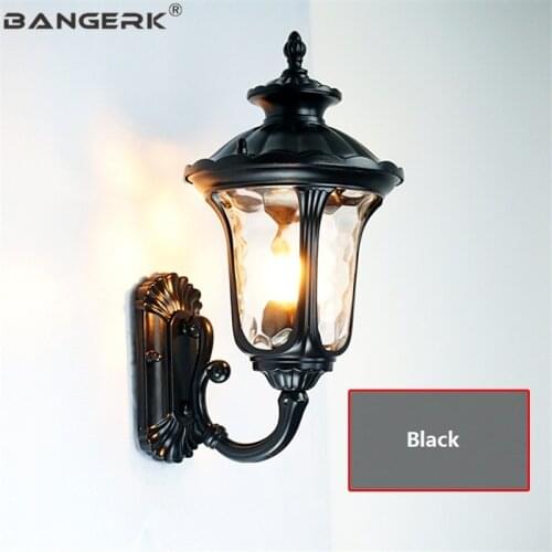 Outdoor Retro Wall Light Waterproof LED Porch Lights Wall Sconce Lamp Garden Balcony Aisle Glass Aluminum Lighting Luminaire