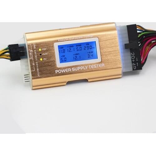 Desktop power tester A T X power detector fault diagnosis tool all aluminum LCD