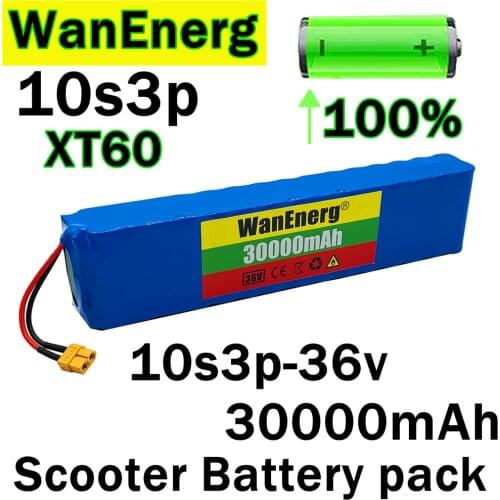 2021 new 36V 30ah 600W 10s3p lithium ion battery pack 20A BMS xiaomijia m365 Pro eBike bicycle scooter XT60 t plug
