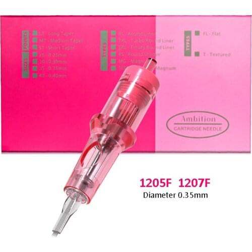 20Pcs Disposable Tattoo Cartridge Needles 1205F 1207F Diameter 0.35mm Tattoo Needles For Tattoo Machine