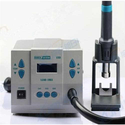 1000W 220V Original QUICK 861DW Heat GGun Lead-free Hot Air Soldering Station Microcomputer Temperature Hot Air Rework Station