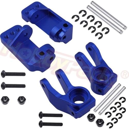 Front Aluminum Steering Caster Blocks Base C Hub Carrier 3736 3632 for 1/10 Traxxas Slash 2WD / Stampede 2WD / Rustler VXL